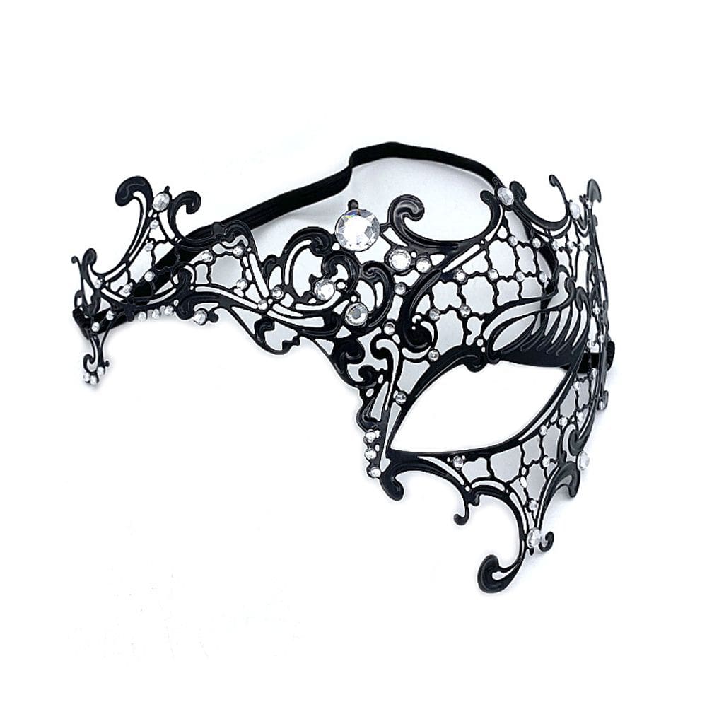 Máscara de cosplay para festa de Halloween com strass