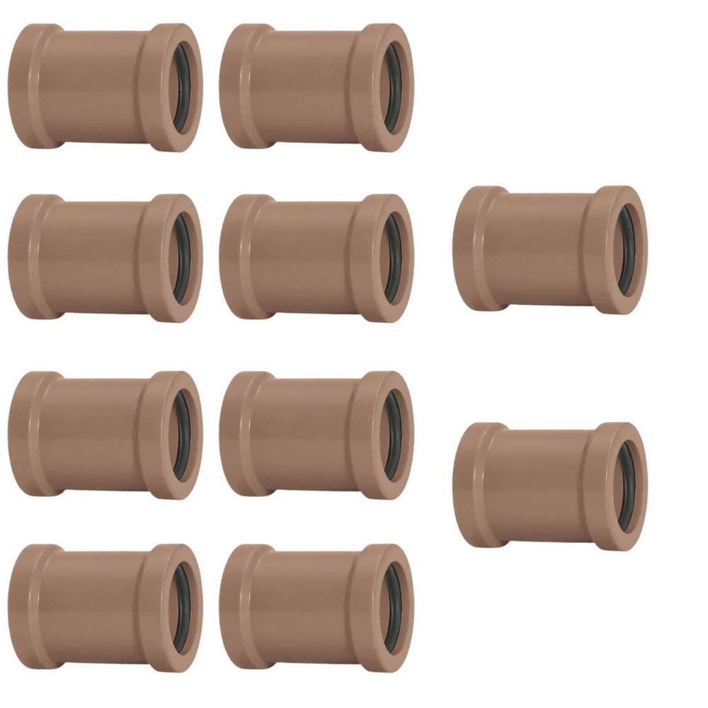 Luva De Correr 32Mm Pvc Encanamento Conexão Kit 10 Un