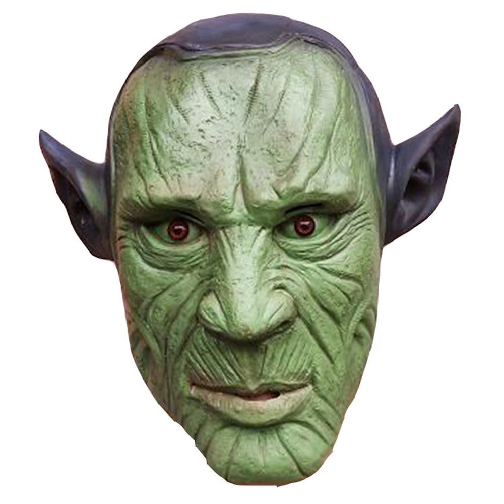 Máscara facial completa com capacete Dan Carroll Green Latex Cosplay