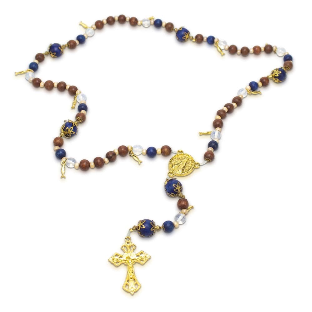 Terço Milagre Da Pesca Nossa Senhora Aparecida Madeira 10Mm