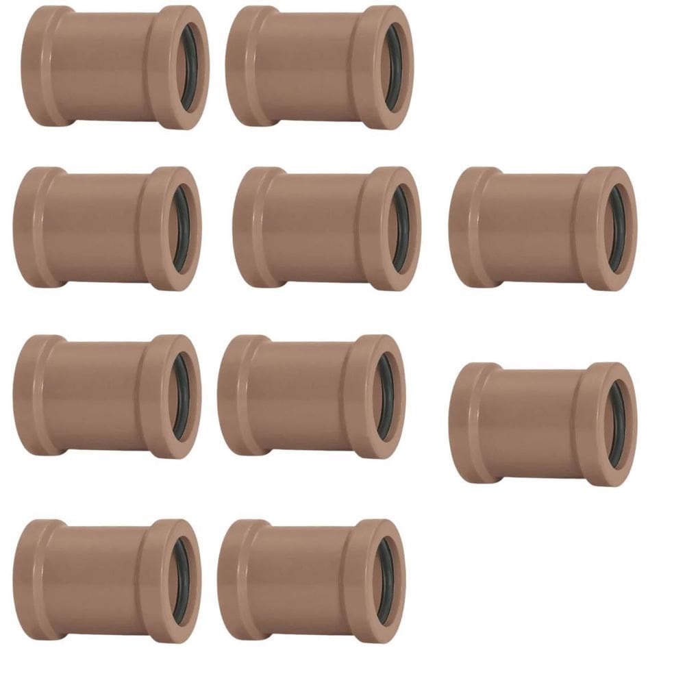 Luva De Correr 20Mm Pvc Encanamento Conexão Kit 10 Un