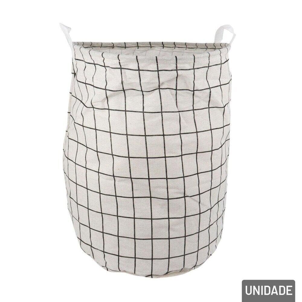 Cesto de Poliéster 40x35cm Dobrável Multiuso - Tudo em Caixa