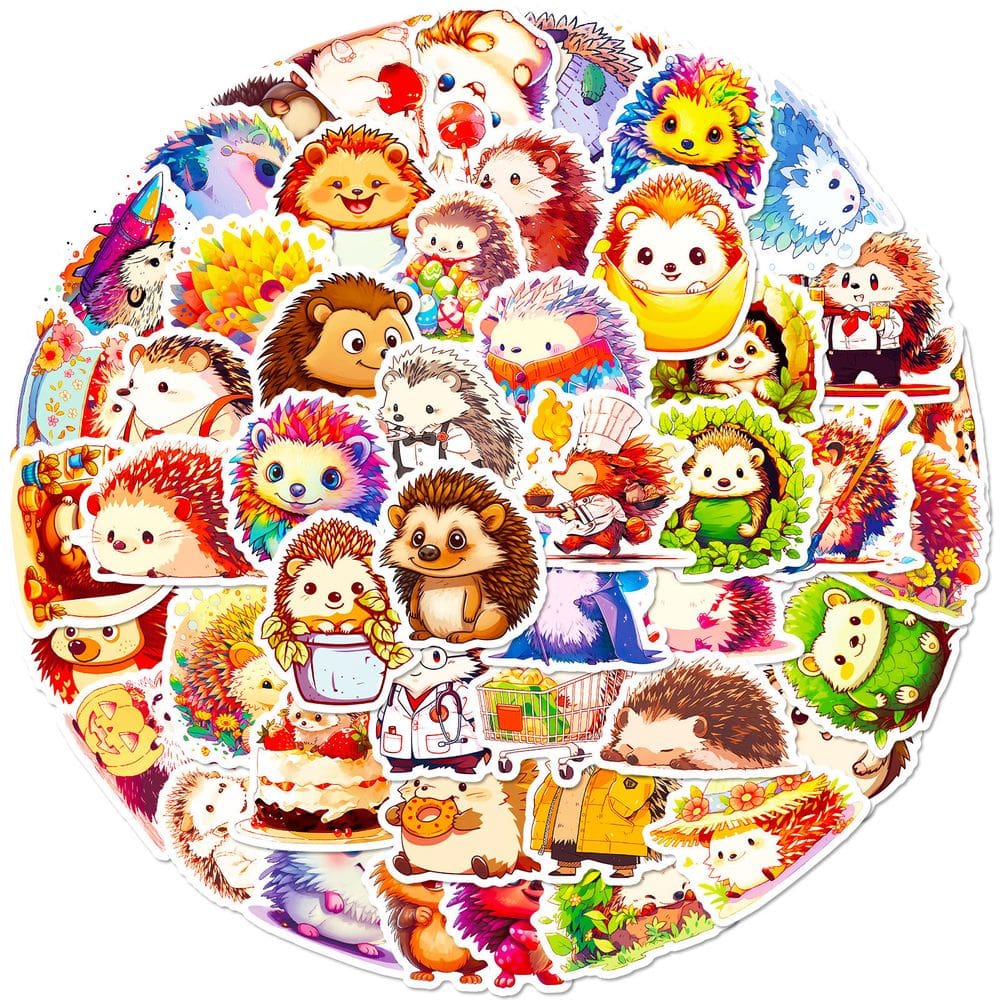 Adesivos Little Hedgehog Anime Waterproof Vinyl S 50 unidades