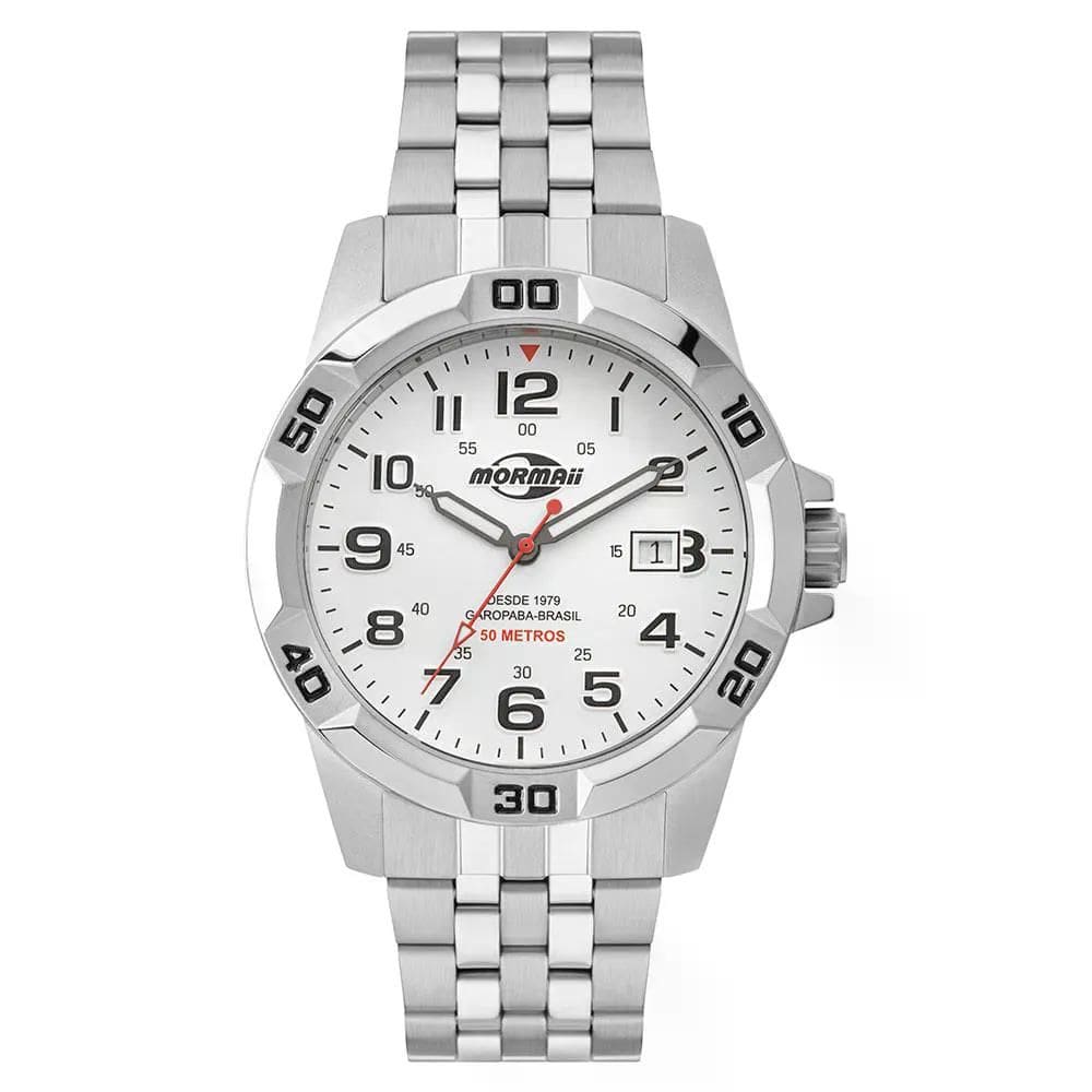 Relógio Mormaii Masculino Steel Basic Prata - MO2317AD/1B