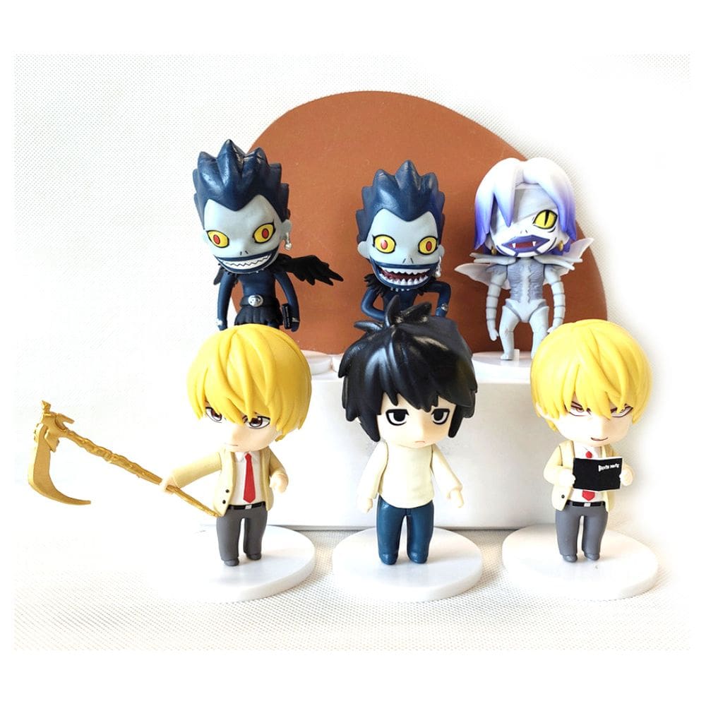 Coleção Figure Toy Death Note Anime, 6 peças, modelo 9,3-10,6 cm