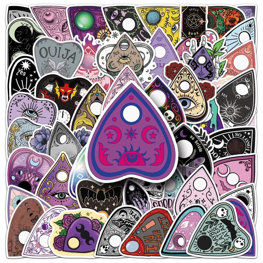 Adesivos 50 unidades/lote Ouijas Boards de vinil impermeável Anime Stick