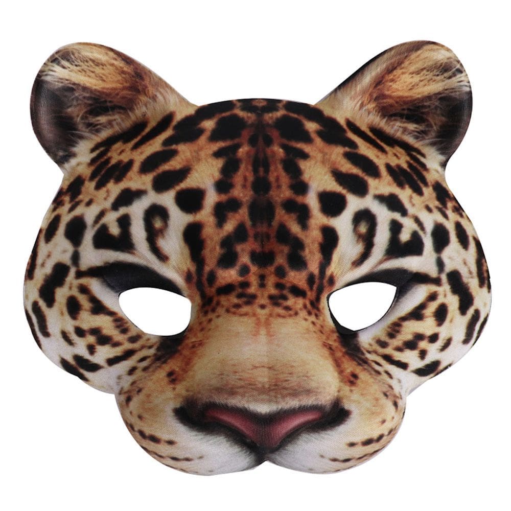 Máscara de Cosplay Cheetahs Halloween Carnaval Páscoa EVA 19x17cm