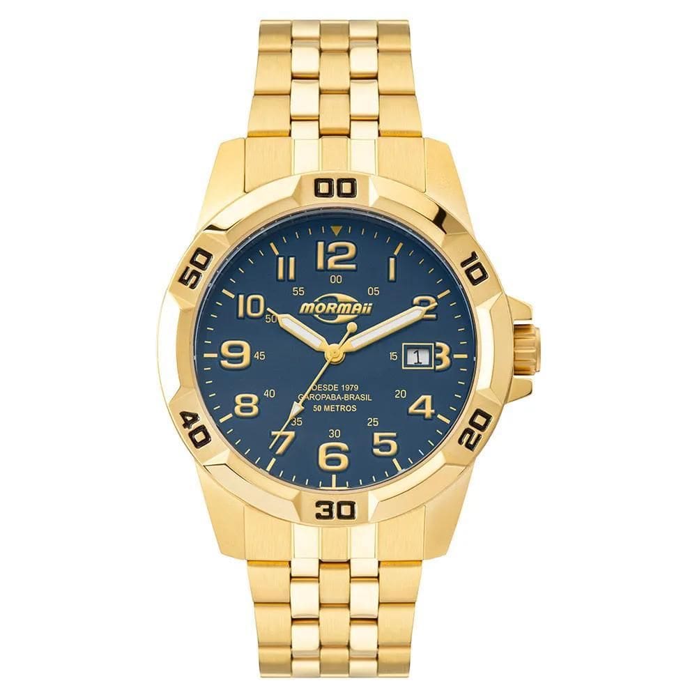 Relógio Mormaii Masculino Steel Basic Dourado - MO2317AE/1A