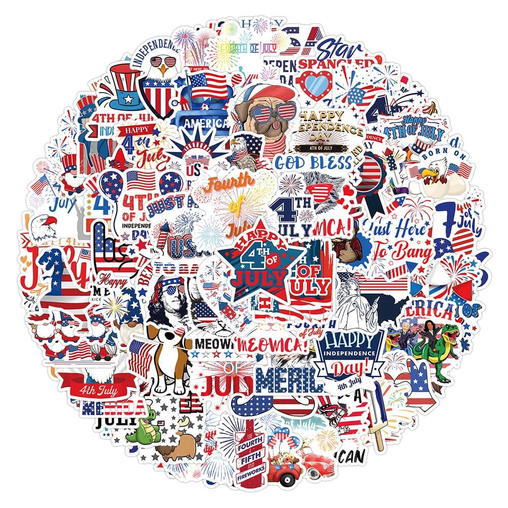 Adesivos, 4 de julho, Dia da Independência, Anime Waterproof x100