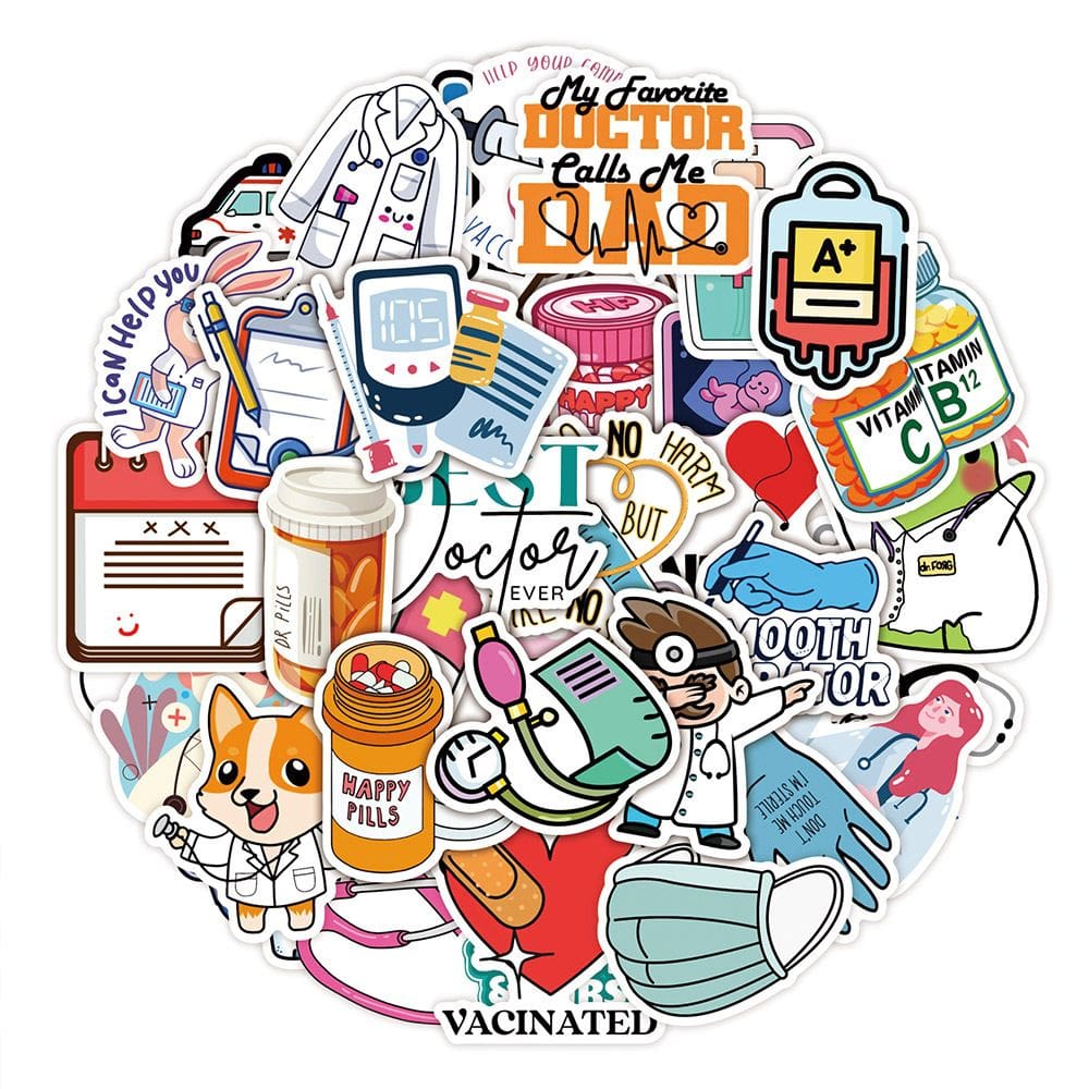 Pacote de adesivos Psychologist Professional Anime 50 unidades à prova d`água