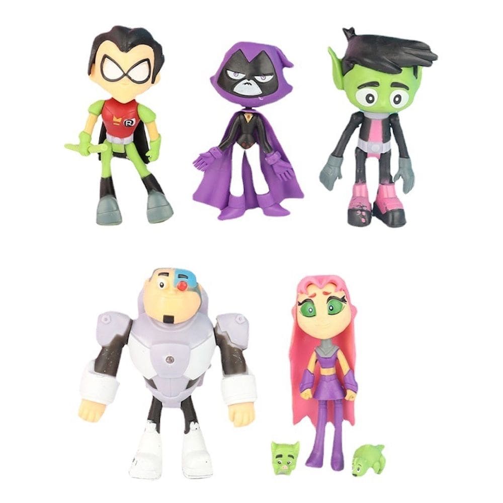 Coleção de brinquedos de figuras de anime modelo D Teen Titans Robin 13cm