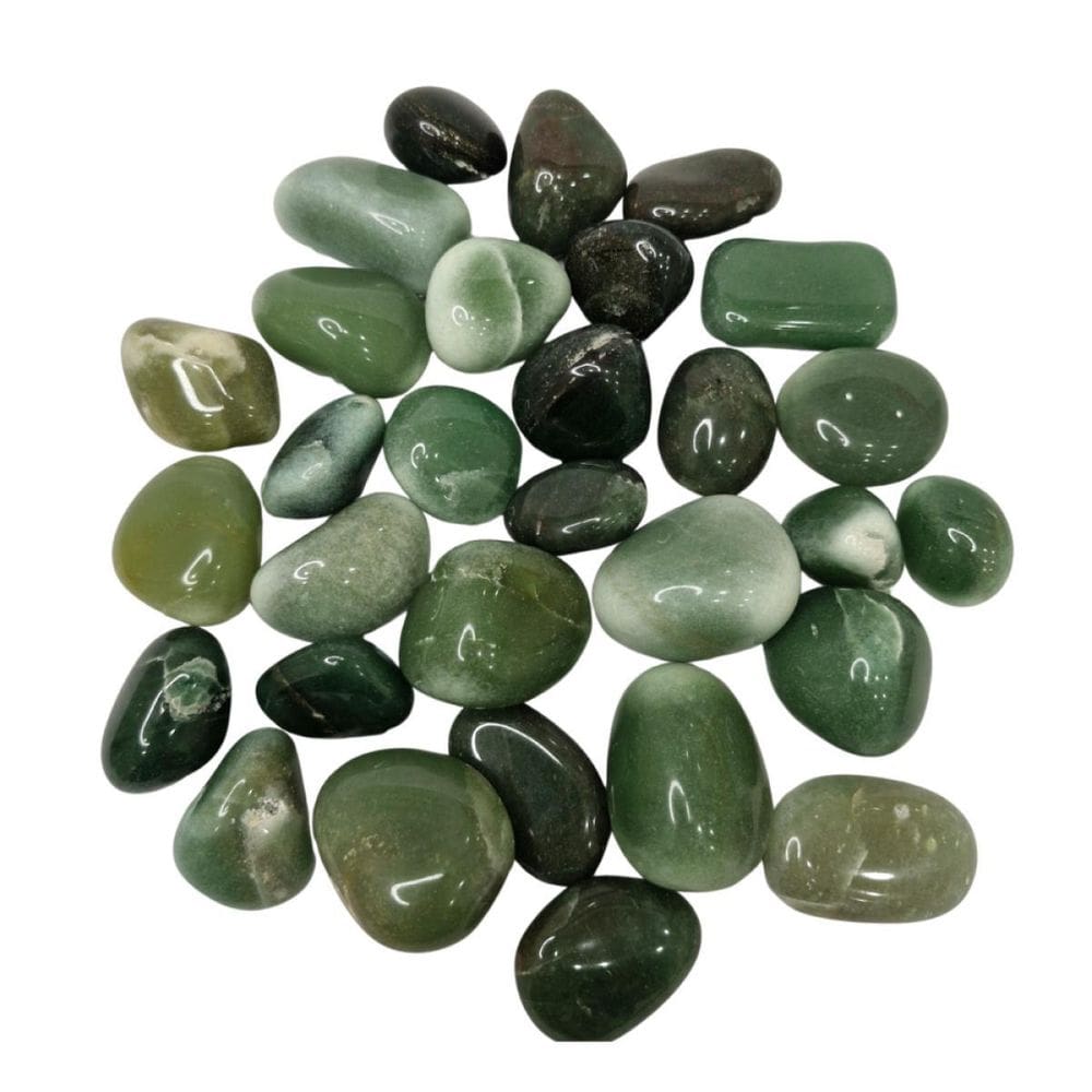 Pedra Rolada Natural 1 Kg Quartzo Verde Grande