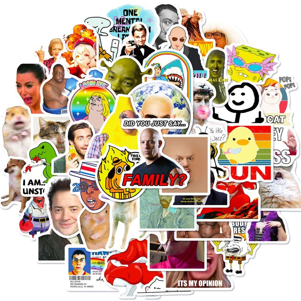 Pacote de adesivos Spoof Expression Anime Waterproof 50 unidades