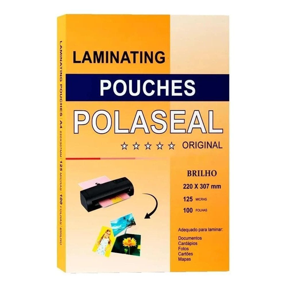 2X Polaseal A4 Plástico Para Plastificação 220X307X0,05Mm 10