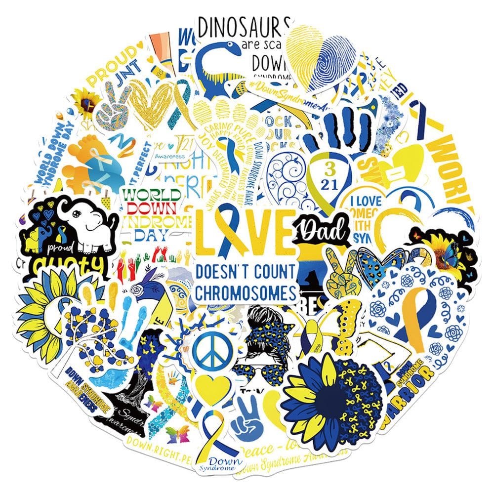 Adesivos Downssyndrome Anime, pacote de 50 peças, desenho animado decorativo S