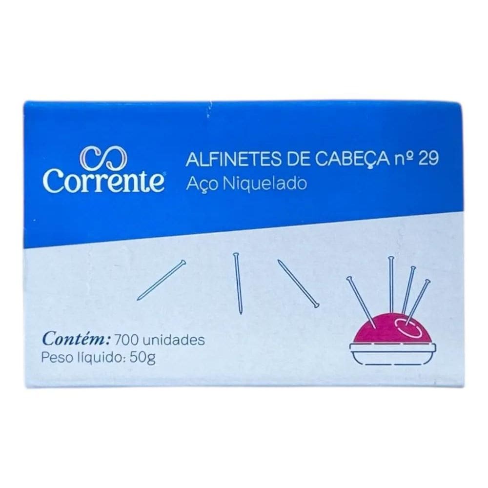 2X Alfinete Cabeça N29 Coats Corrente Aço 50G 700 Unidades