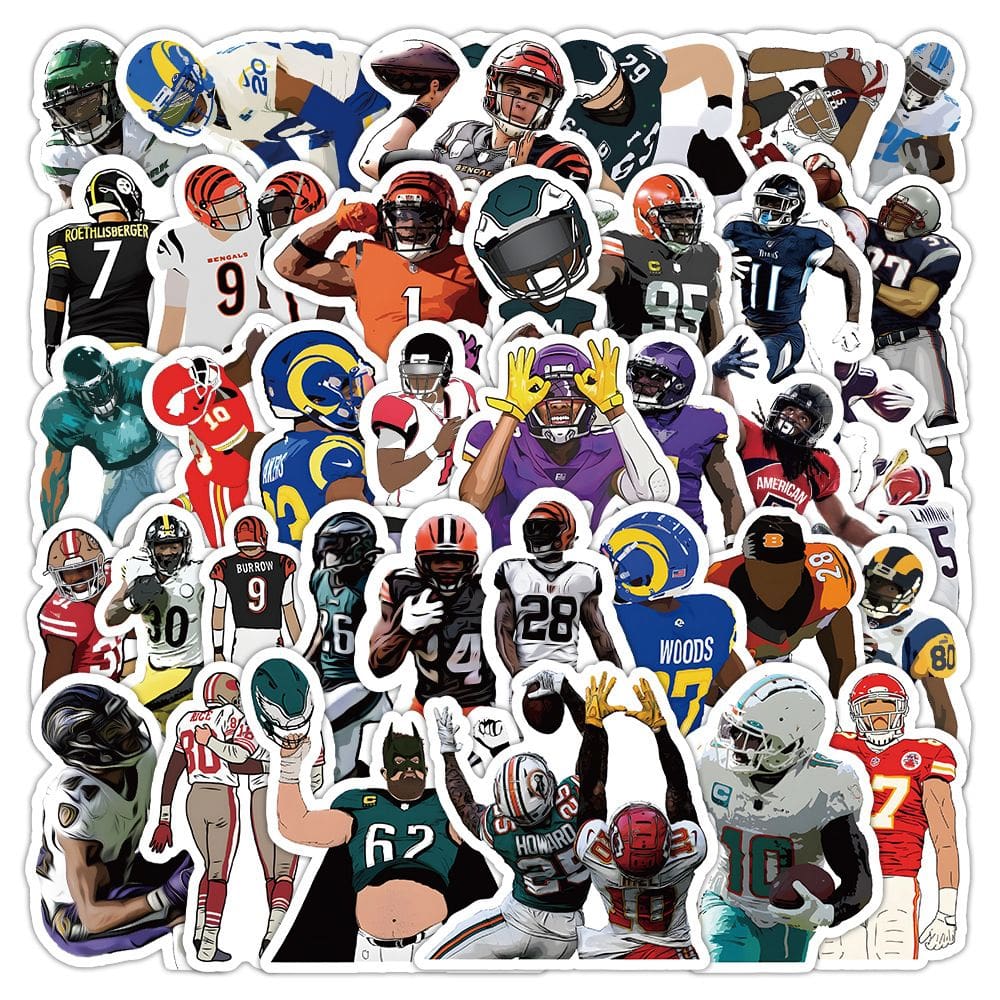 Adesivos, 50 unidades/lote, bolas de futebol, vinil impermeável, anime, 5-7 cm