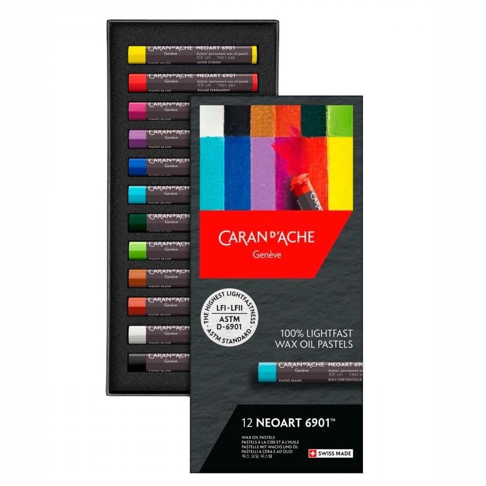 Giz Pastel Neoart Caran D`Ache 6901 12 Cores
