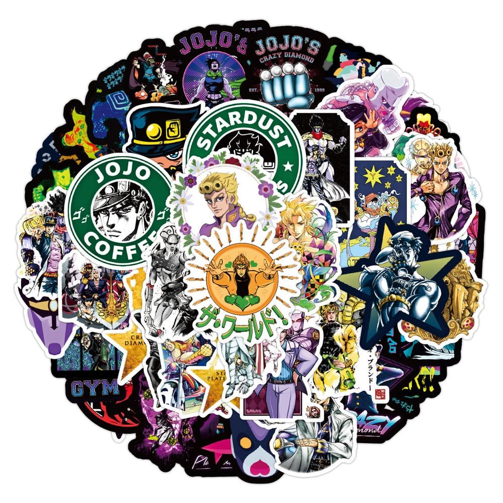 Adesivos Jojos Bizarres Adventures Anime Waterproof (50 unidades)