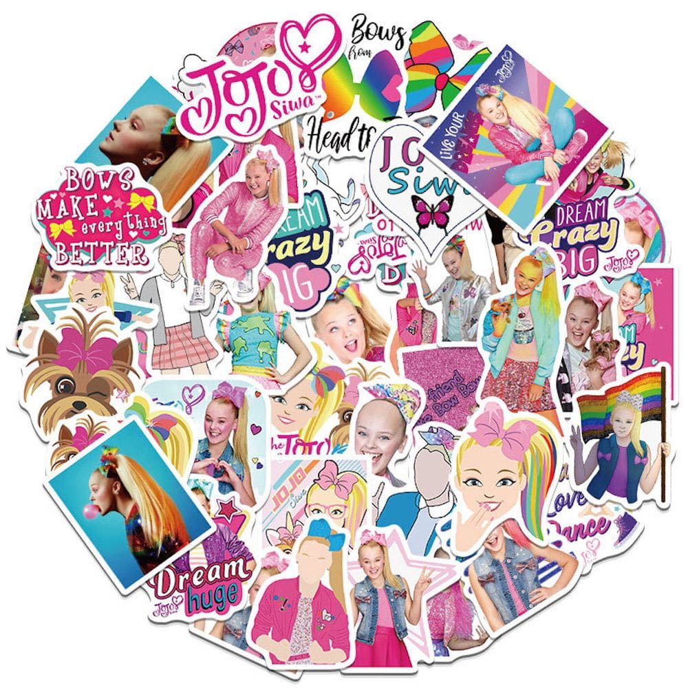 Pacote de adesivos Jojos Siwas Anime 50 unidades à prova d`água de 3 a 8 cm