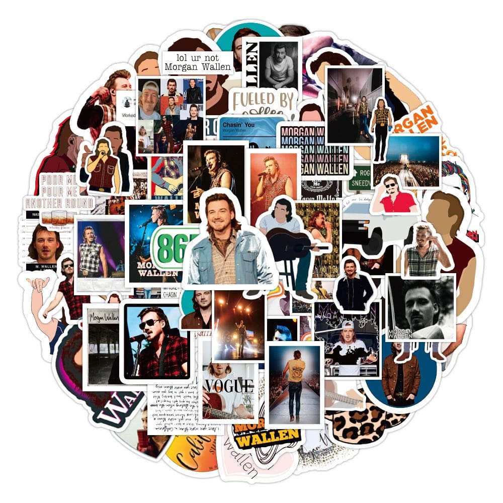 Pacote de adesivos Morgans Wallens Anime Wallens, vinil impermeável, 100 unidades