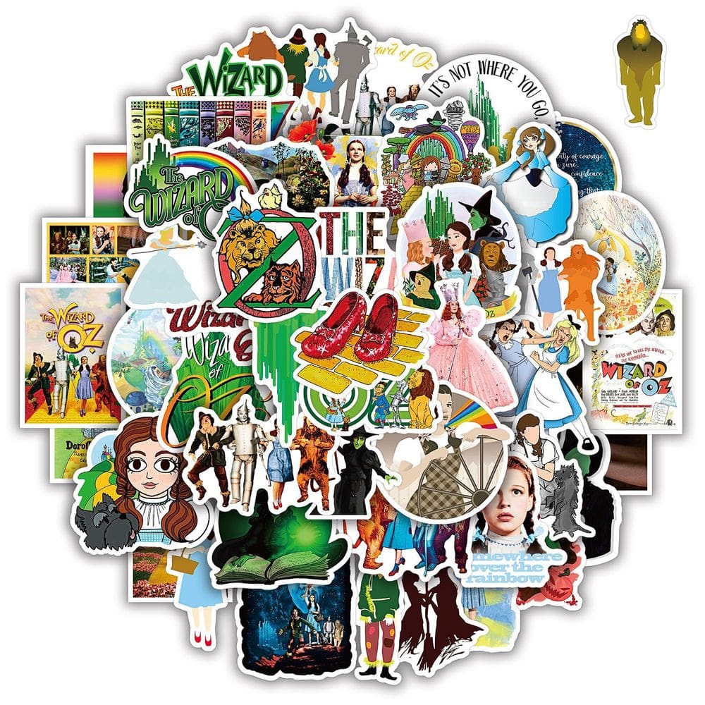 Pacote de adesivos Wizard Of Oz Anime, vinil impermeável, 50 unidades