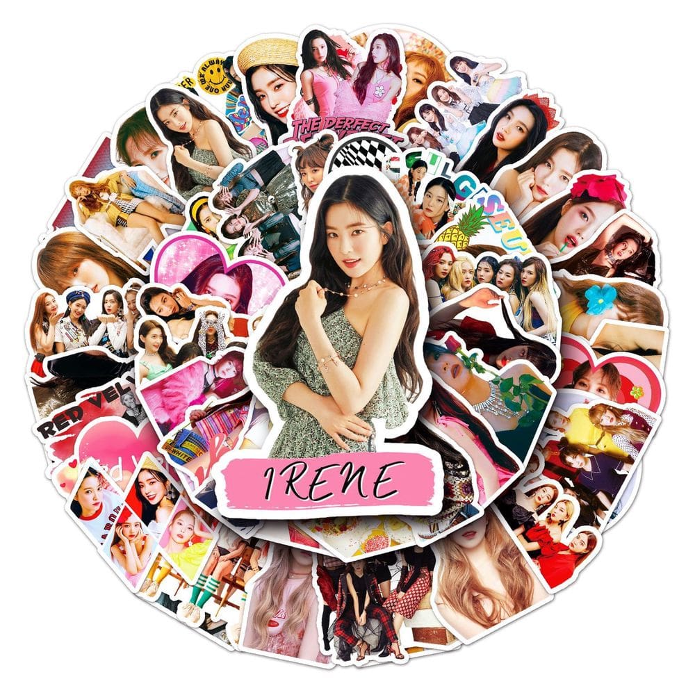 Adesivos Redvelvets, anime, vinil impermeável, pacote de 50 unidades