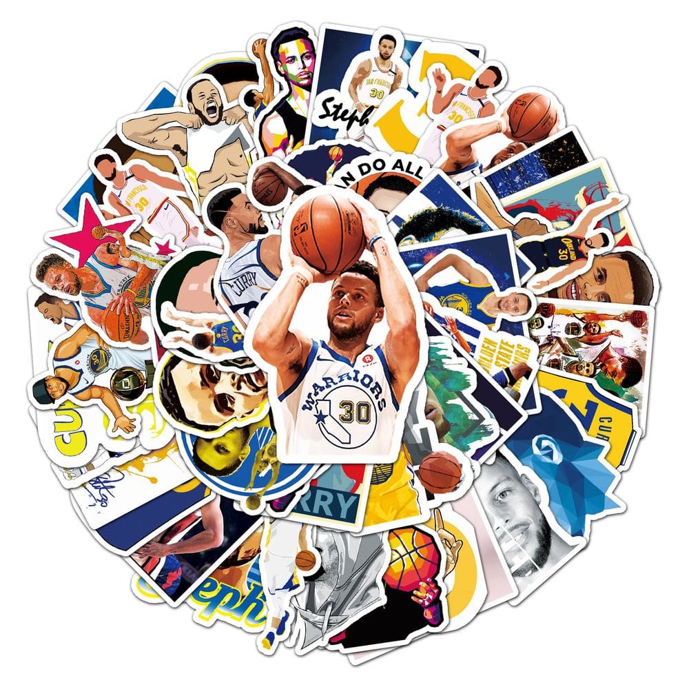 Pacote de adesivos Currys Basketball Superstars Anime Water 50 unidades
