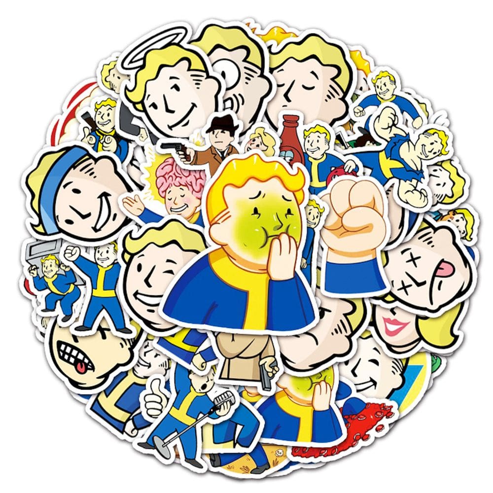 Adesivo Fallout Anime Vinyl PVC impermeável 50 unidades para água B