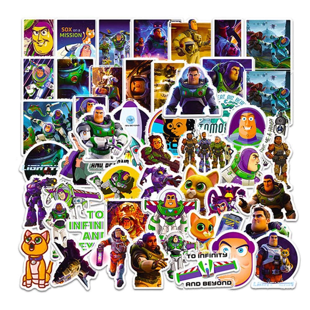 Pacote de adesivos Buzz Lightyears Anime Waterproof Vinyl S 50 unidades
