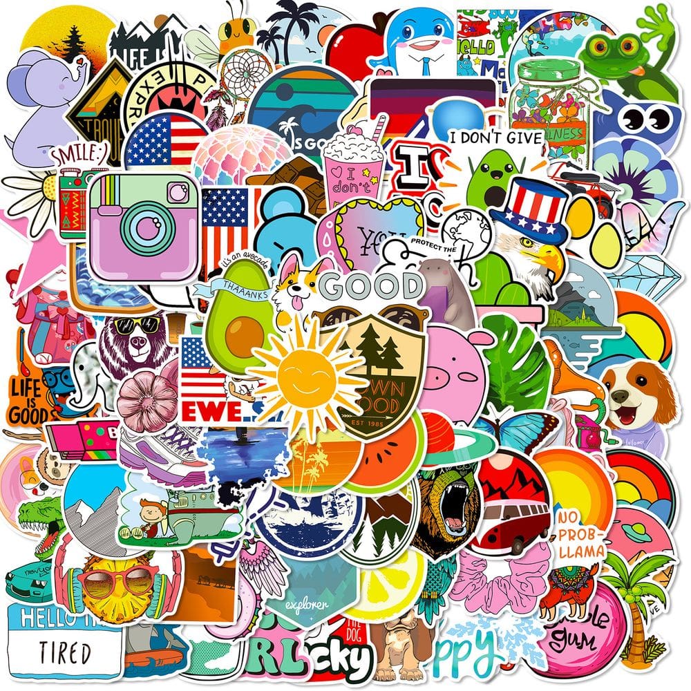 Pacote de adesivos Good Tired Slogan Anime Waterproof Vinyl x100