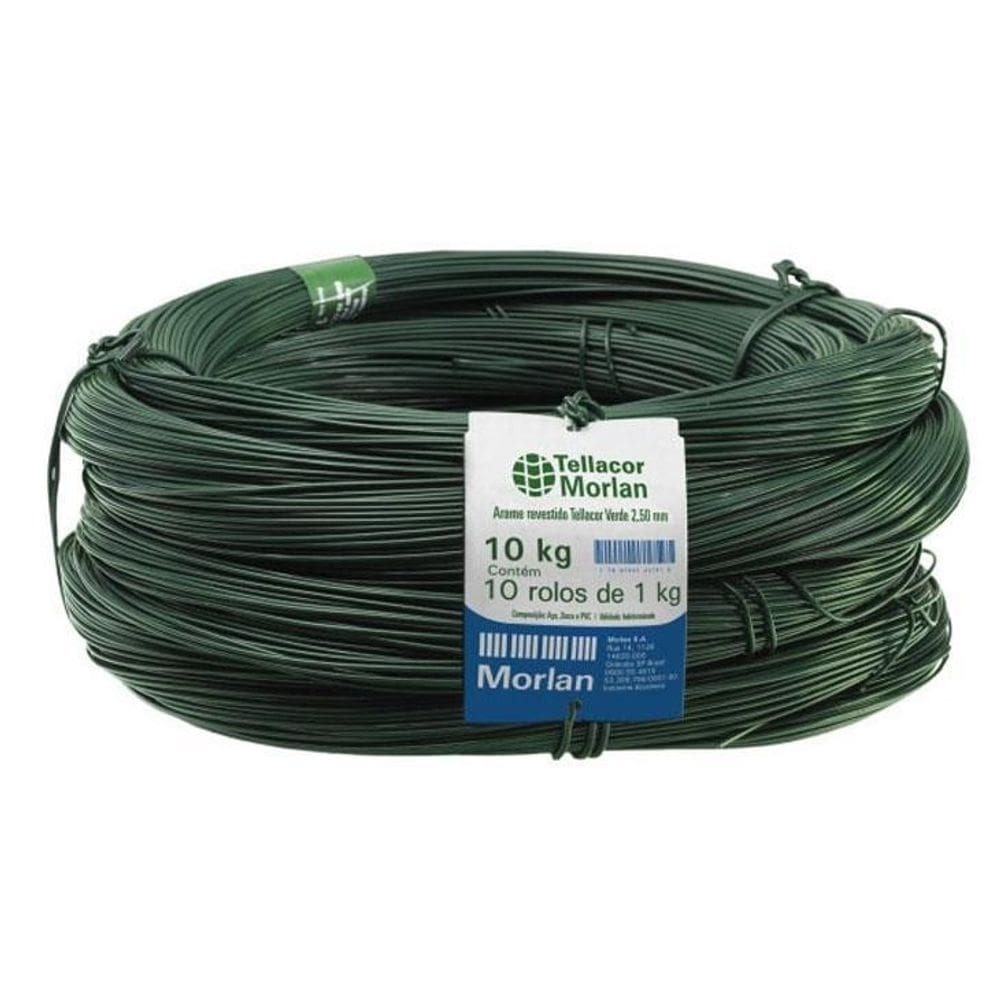 Arame Galvanizado Morlan 2,5mm, 25 Metros - Verde