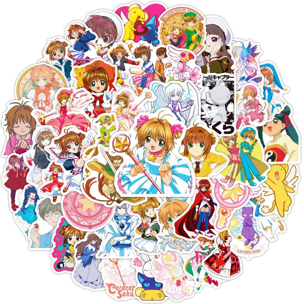 Adesivos Cardcaptor Sakura Anime em vinil impermeável 50 unidades