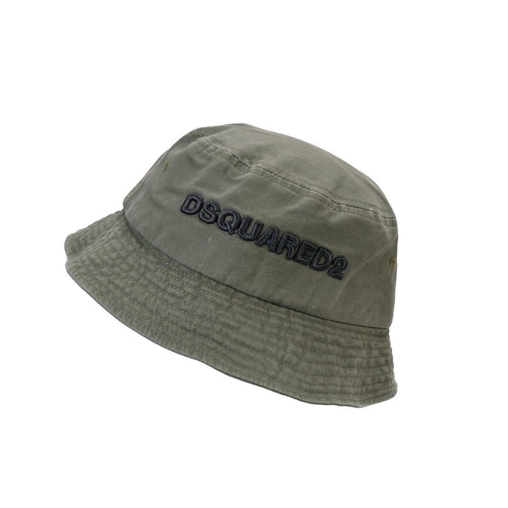 Chapéu de pescador DSQUARED2 de algodão verde 57-58 cm de circunferência da cabeça