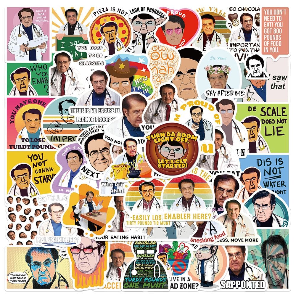 Adesivos de vinil impermeável Dr Nows Doctors, anime, 50 unidades