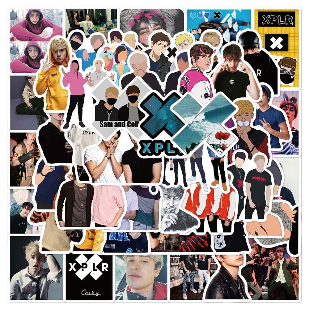 Adesivos de vinil impermeável Sams and Colbys, anime, 50 unidades