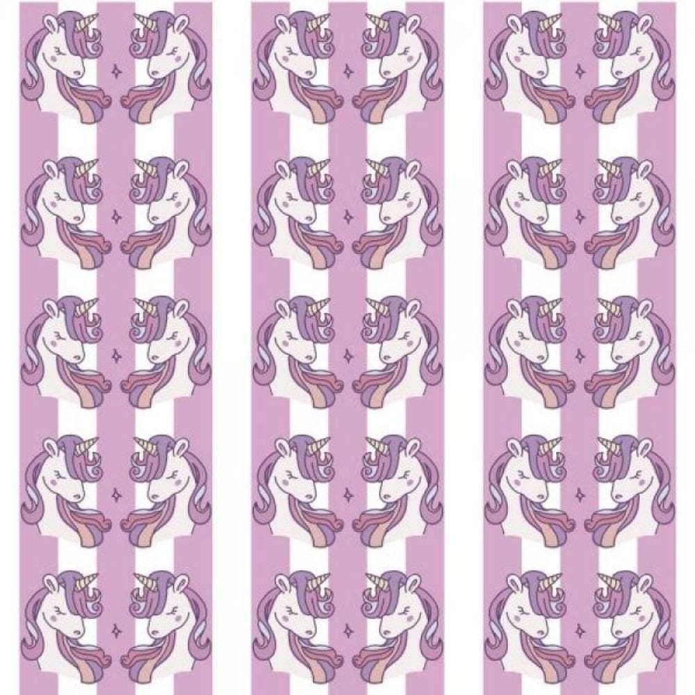 Papel De Parede Infantil Unicórnio Lilás