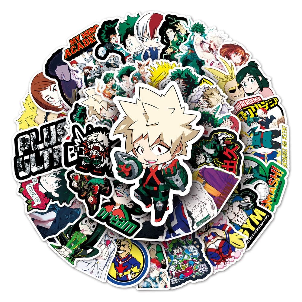 Adesivos My Heros Academias Anime em vinil impermeável 54 unidades