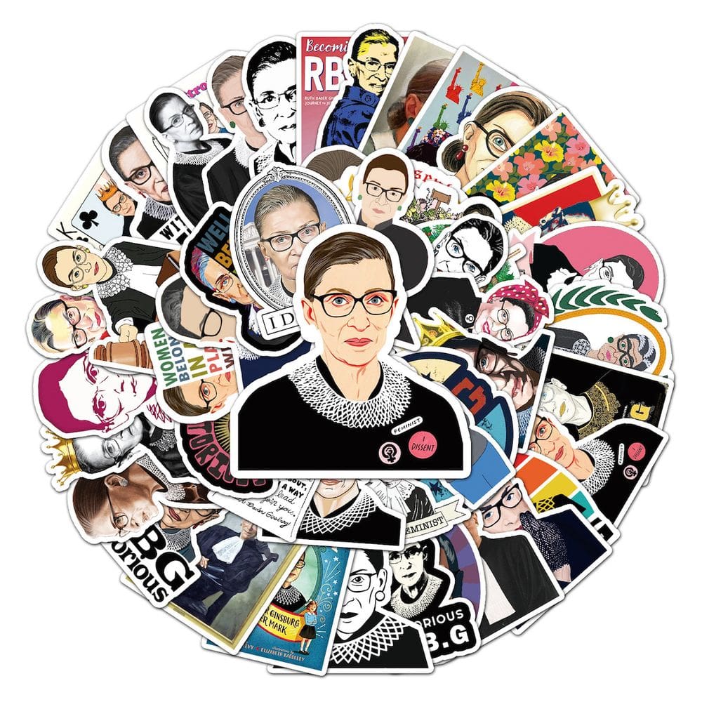 Adesivos: 51 peças, juízes femininas, ginsbergs, anime, desenho animado, PVC