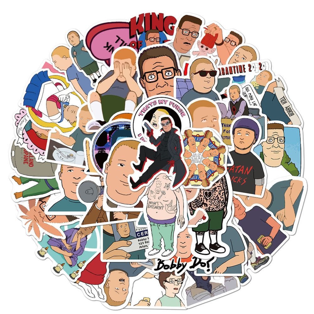 Pacote de adesivos Kings Of Hills Anime 50 unidades de 3-8 cm