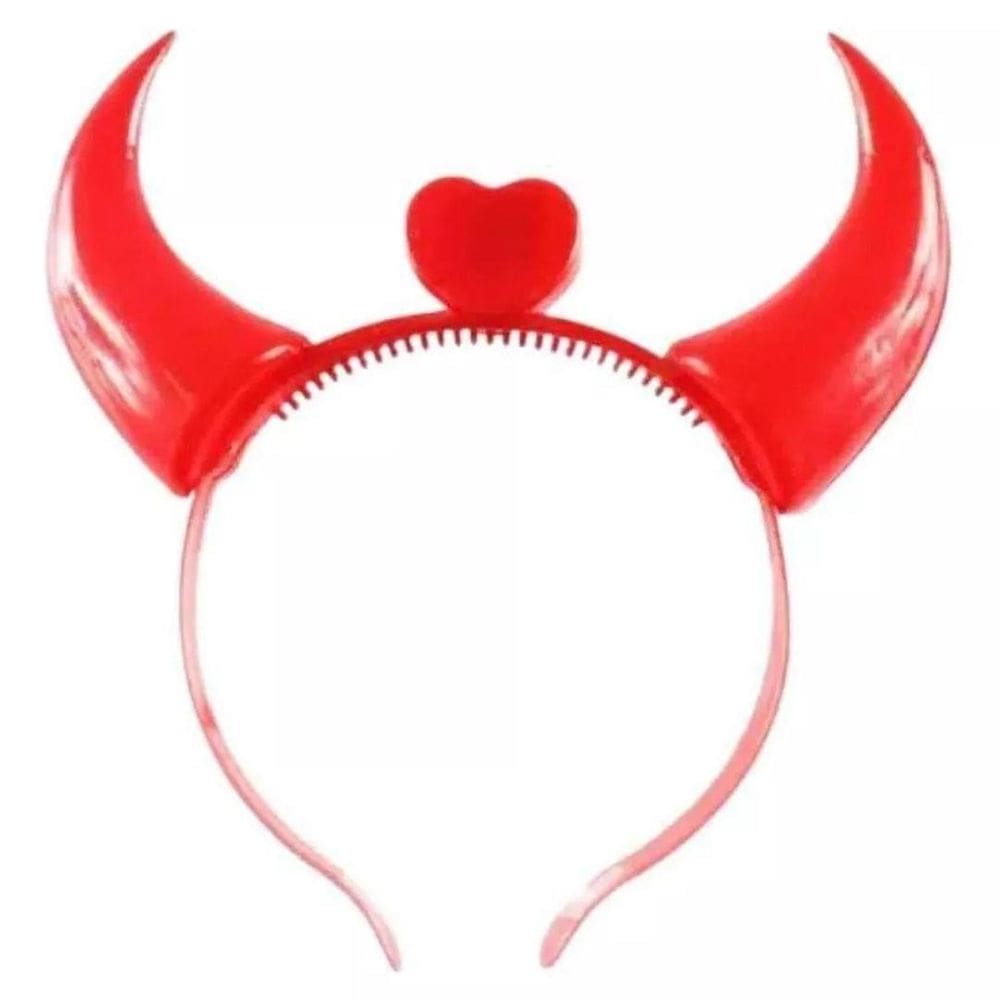 Tiara Diabinha Com Led Pisca Vermelho