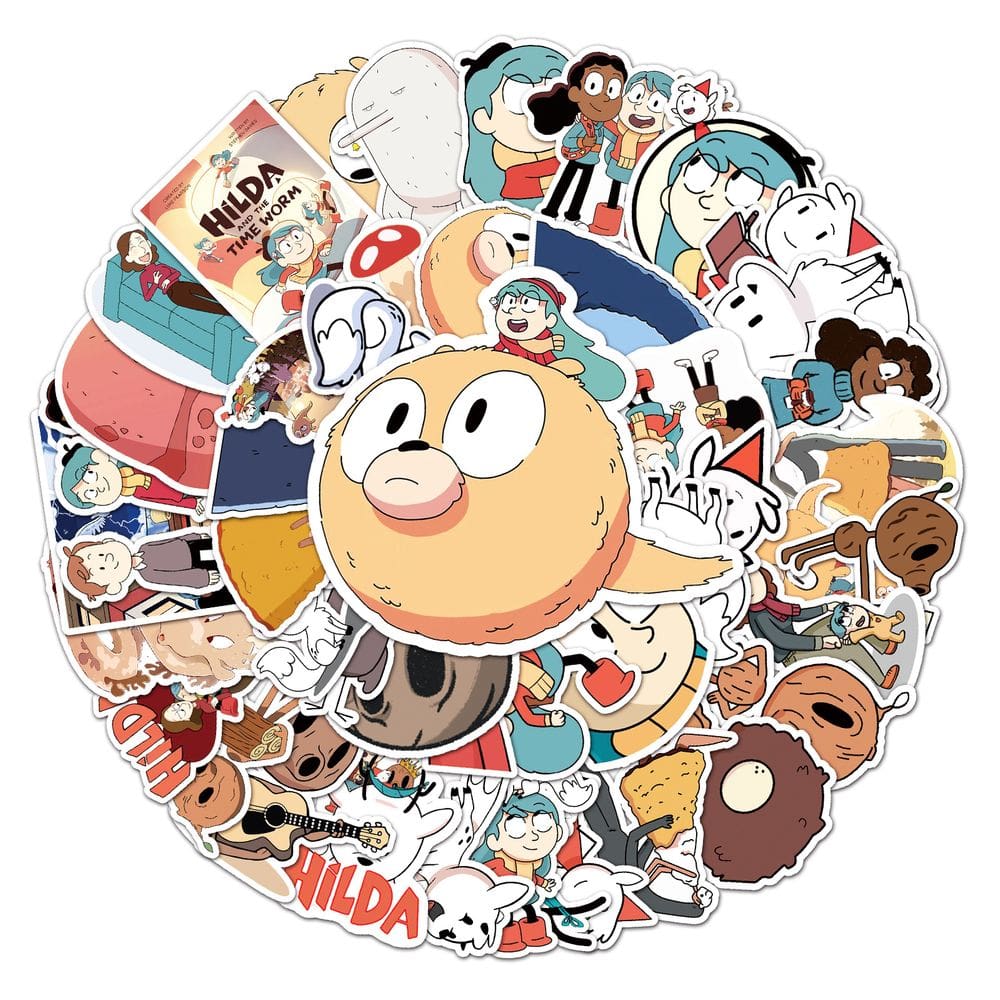Adesivos Brave Girl Hilda Anime, vinil impermeável, 50 unidades