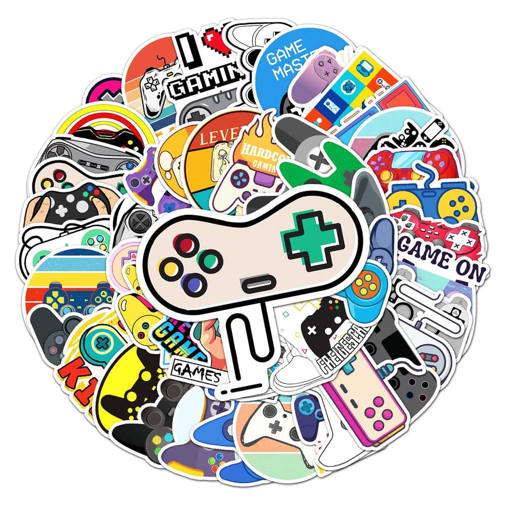 Pacote de adesivos Game Controllers Anime Waterproof Vinyl x50