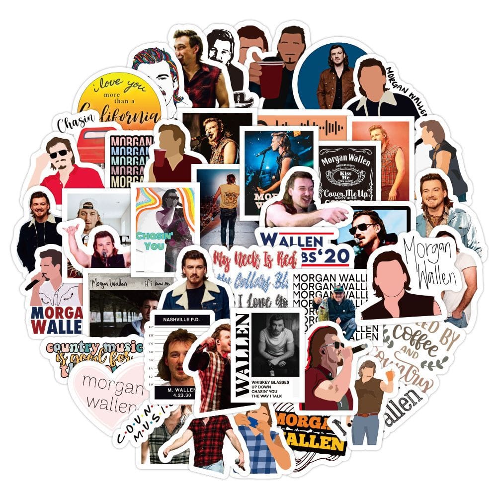 Adesivos Morgans Wallens Anime em vinil impermeável S 50 unidades