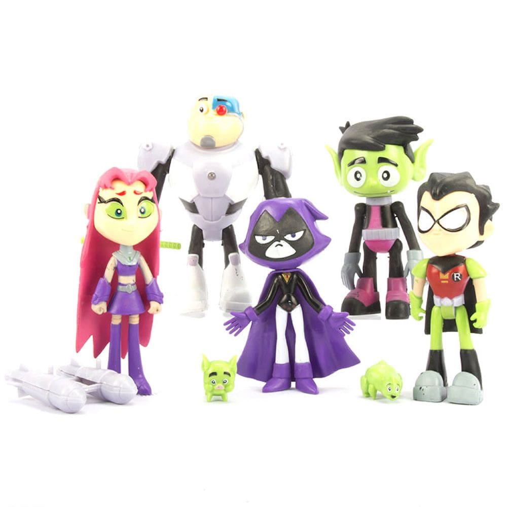 Coleção de bonecos Teen Titans Go Beasts x5 - 13cm
