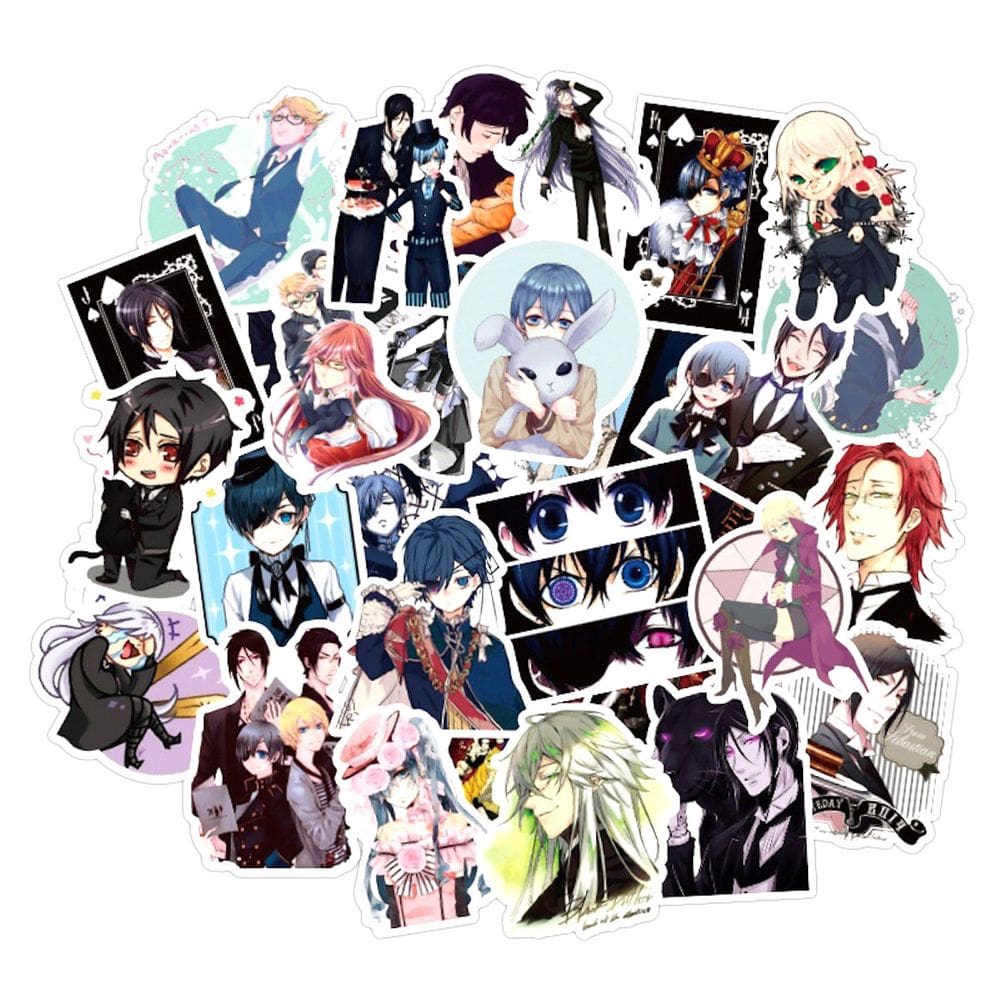 Pacote de adesivos Butlers Anime Waterproof Vinyl 50 unidades