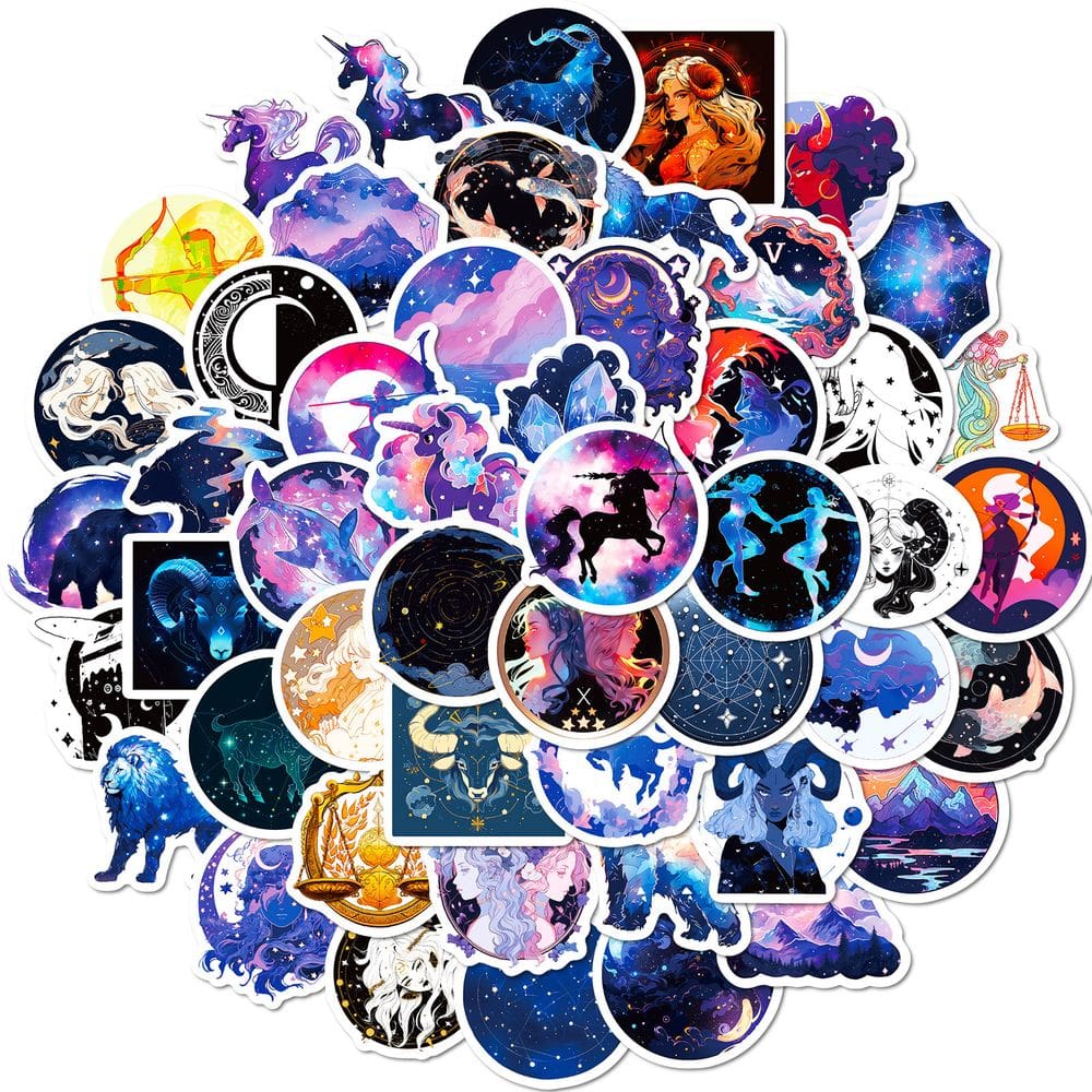 Pacote de adesivos Constellation Sky Anime Waterproof Vinyl x50