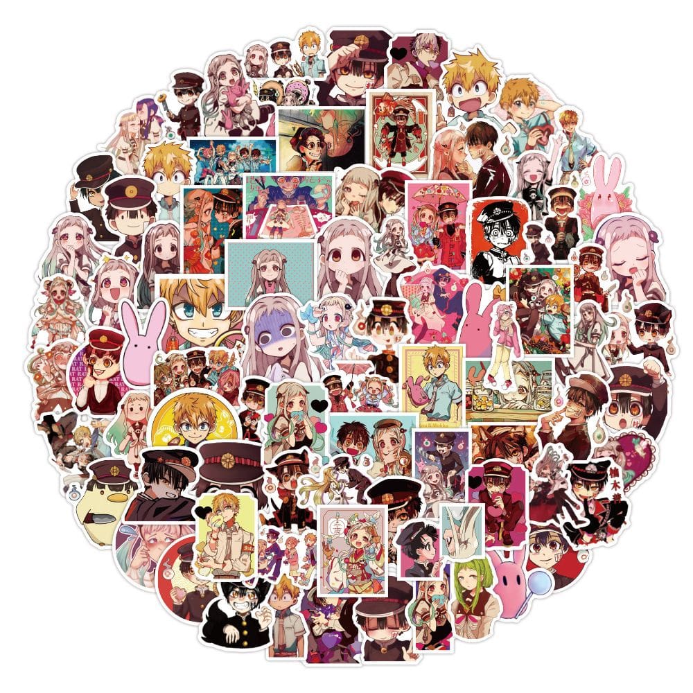 Pacote de adesivos Toiletbounds Hanakokunss Anime Waterproof 100 unidades