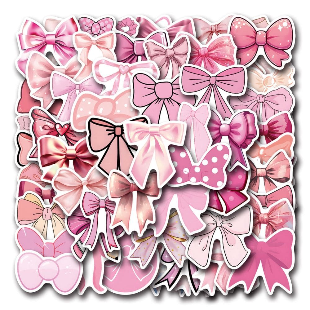 Adesivos Coquetes, laços, vinil impermeável, anime, 110 unidades