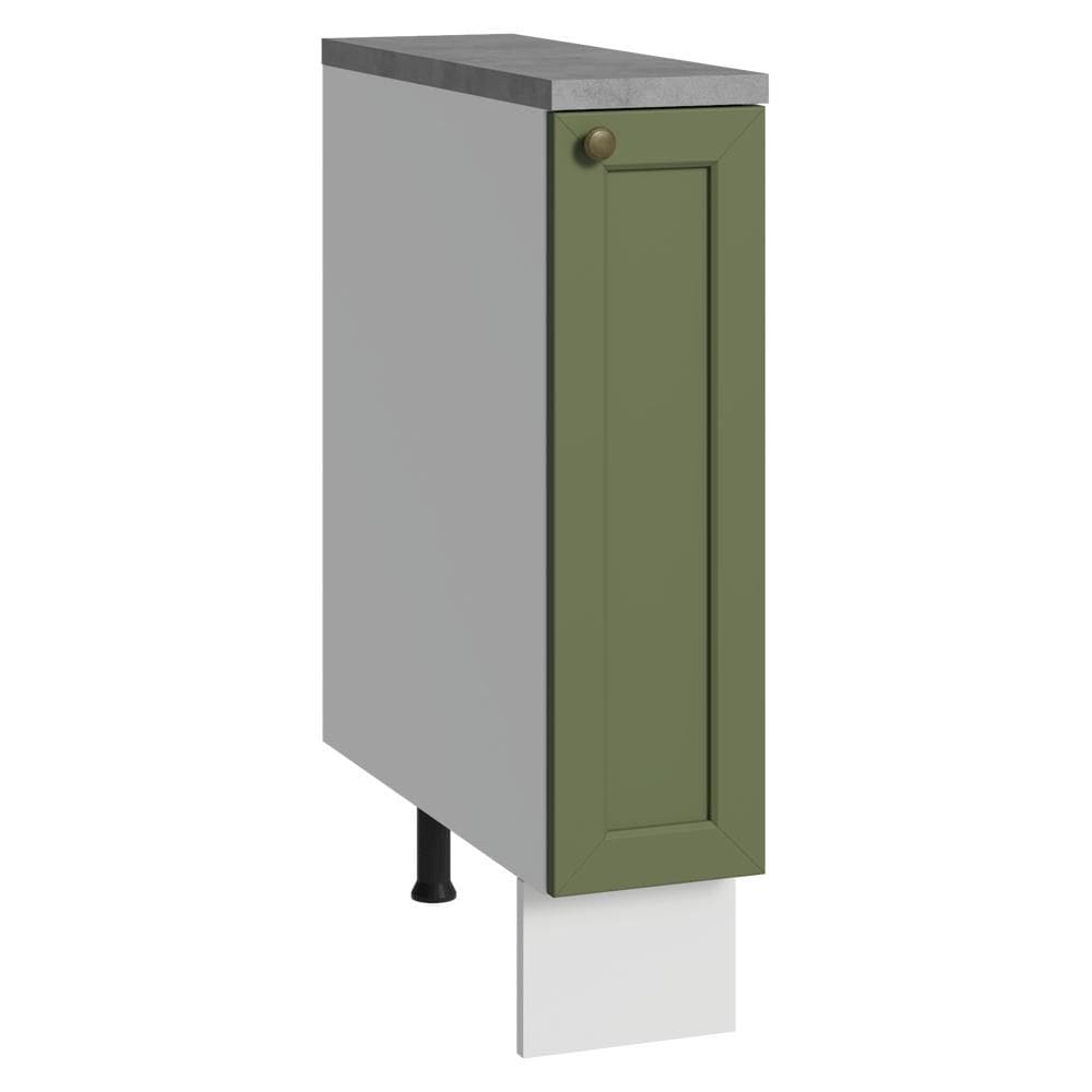 Balcão Porta-Temperos 20 cm 1 Porta Branco/Verde Vik Madesa